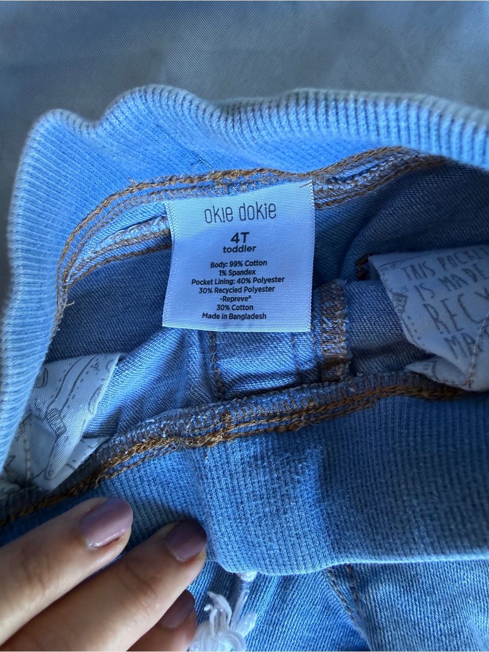 okie dokie Light Blue Toddler Pull-On Jeans - Picture 3 of 5